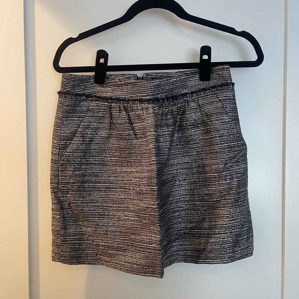 Gap Navy and Silver Mini Skirt